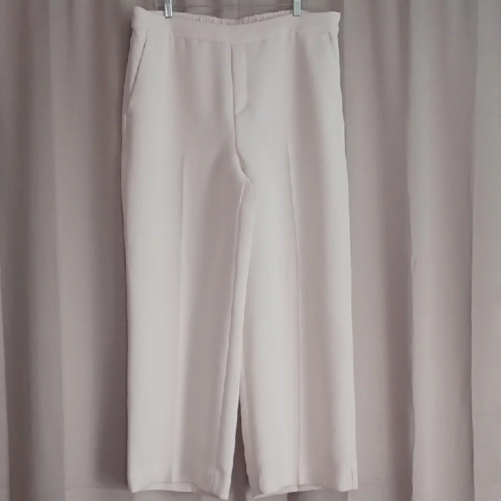 Banana Republic Hayden Crepe Wide Leg High Rise Pants Stretch Pull On Pockets XL